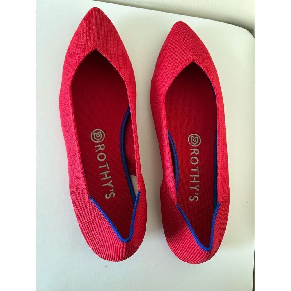 Rothy's The Point Flats size Red Classic Soft Flexible Washable